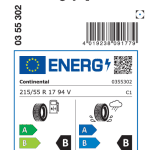 Celoletne pnevmatike Continental AllSeasonContact 2 215/55R17 94V ASC 2