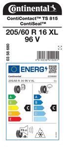 Zimske pnevmatike Continental ContiContact TS 815 205/60R16 96V XL TS815 CS