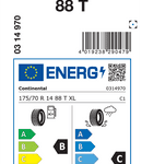Letne pnevmatike Continental ContiEcoContact 5 175/70R14 88T XL EC5