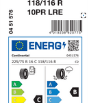 Letne pnevmatike Continental ContiVanContact 100 10PR 225/75R16C 118/116R VANC100