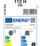 Zimske pnevmatike Continental CrossContact H/T 265/70R16 112H FR CCHT