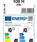 Zimske pnevmatike Continental CrossContact LX Sport FR 265/45R21 108H XL CCLXSP AO