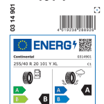 Letne pnevmatike Continental EcoContact 6 Q 255/40R20 101Y XL EC6Q R0 SIL
