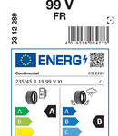 Letne pnevmatike Continental EcoContact 6 Q 235/45R19 99V XL FR EC6Q