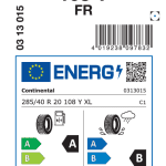 Letne pnevmatike Continental EcoContact 6 Q 285/40R20 108Y XL FR EC6Q *