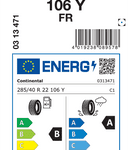 Letne pnevmatike Continental EcoContact 6 Q 285/40R22 106Y FR EC6Q MO SIL