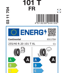 Letne pnevmatike Continental EcoContact 6 Q FR 255/40R20 101T XL EC6Q CS (+)