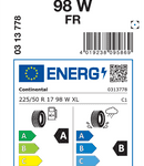 Letne pnevmatike Continental EcoContact 7 225/50R17 98W XL FR EC7 MO