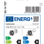 Letne pnevmatike Continental PremiumContact 6 315/35R21 111Y XL PC6 SSR *