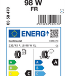 Letne pnevmatike Continental PremiumContact 6 235/45R18 98W XL FR PC6 VOL
