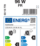 Letne pnevmatike Continental PremiumContact 6 235/40R19 96W XL FR PC6 VOL