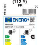 Letne pnevmatike Continental SportContact 6 335/30ZR24 (112Y) XL FR SC6