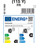 Letne pnevmatike Continental SportContact 7 325/35ZR23 (115Y) XL FR SC7