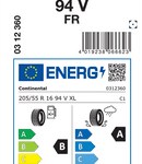Letne pnevmatike Continental UltraContact 205/55R16 94V XL FR UC