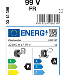 Letne pnevmatike Continental UltraContact 225/60R17 99V FR UC