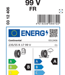 Letne pnevmatike Continental UltraContact 235/55R17 99V FR UC