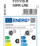 Letne pnevmatike Continental VanContact Ultra 10PR 235/60R17C 117/115R VC U