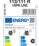 Zimske pnevmatike Continental VanContact Winter 10PR 205/75R16C 113/111R VANCWI