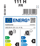 Zimske pnevmatike Continental WinterContact TS 850 P FR SUV 265/50R20 111H XL TS850P AO